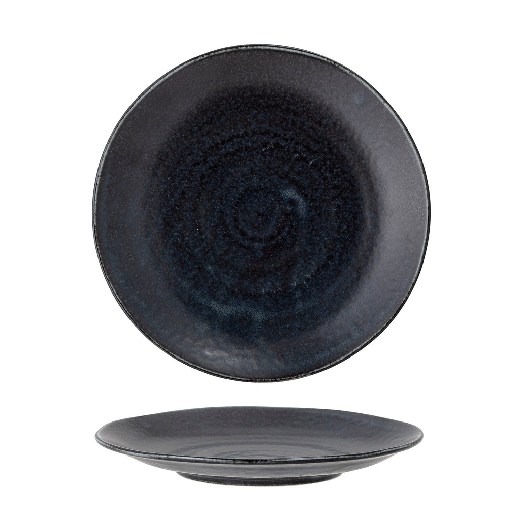 Yoko Plate, Black, Porcelain - 24cm - Lund und Larsen